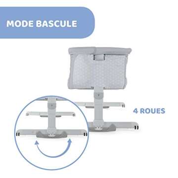 Chicco 2019 Side Sleeping Crib Next2Me Dream" Luna Grey" Baby Side Sleeping Crib Swing Function Brand New