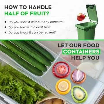 Silicone Avocado Saver - 4PCS Multi-Use Food Saver as Onion Saver & Lemon Saver, Avocado Keeper, Tomato Saver, and More - Anti-Oxidation + Reusable Fruit and Vegetable Storage Containers for Fridge