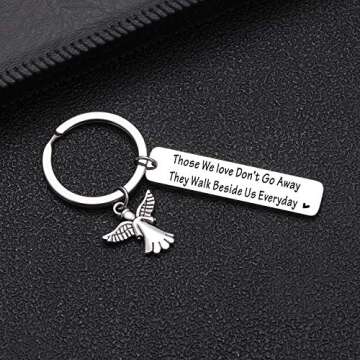 mom Memorial gift Dad Sympathy Keychain Bereavement Jewelry Loss of Loved One Gift Remembrance Memor...