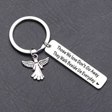 mom Memorial gift Dad Sympathy Keychain Bereavement Jewelry Loss of Loved One Gift Remembrance Memory Keychain Loss of grandma Gift Loss of uncle Gift Memorial Keepsake Keychain