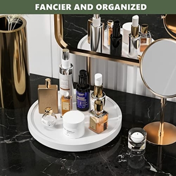 Turntable Vanity Tray for Kitchen and Bathroom Organizing