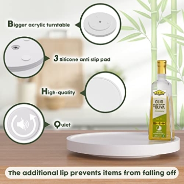 Turntable Vanity Tray for Kitchen and Bathroom Organizing