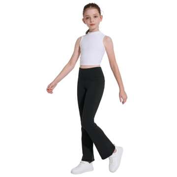 Desol Girls Fleece Lined Flare Leggings for Comfort and Style