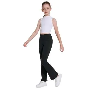 Desol Girls Fleece Lined Flare Leggings for Comfort and Style