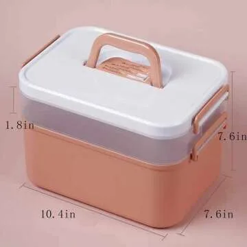 Nail Polish Carrying Box with Removable Tray