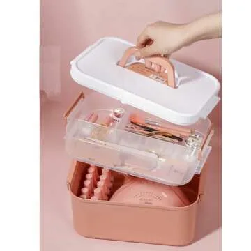 Nail Polish Carrying Box with Removable Tray