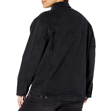 The Drop Andrea Oversized Denim Jacket Faded Carbon