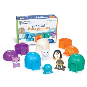 Learning Resources Sort & Seek Polar Animals, Toddler Activities, Educational Toy Set Color, Teachin...