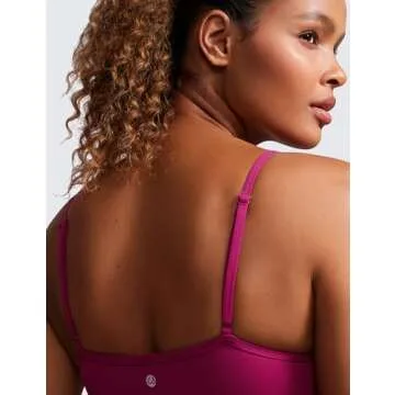 CRZ YOGA Butterluxe V Neck Sports Bra for Women