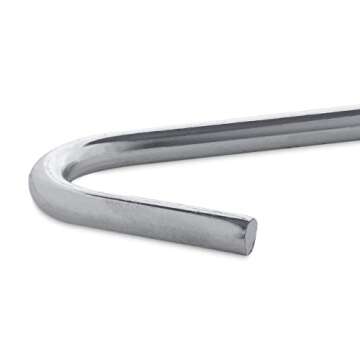 Super Z Outlet 9" Galvanized Non-Rust Anchoring Tent Stakes Pegs for Outdoor Camping, Soil Patio Gardening, Canopies, Landscaping Trim (20)