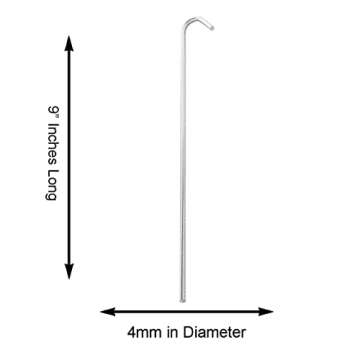 Super Z Outlet 9" Galvanized Non-Rust Anchoring Tent Stakes Pegs for Outdoor Camping, Soil Patio Gardening, Canopies, Landscaping Trim (20)