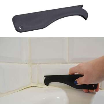 Caulking Tool, 12 Pieces Silicone Sealant Finishing Grout Tools Kit, Caulk Skirting Boards & Base Boards Replaceable Pads, for Bathroom Kitchen Sealing Hand Caulk Removal Tool (Blue)