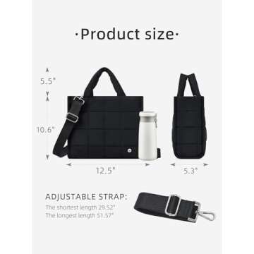 WESTBRONCO Puffer Crossbody Bags for Women, Quilted Purses, Lightweight Shoulder Bag Puffy Bag Nylon...