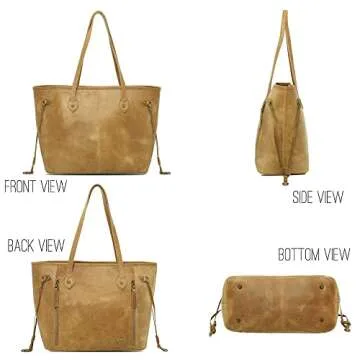 Montana West Genuine Leather Purses For Women Large Purse and Handbags Tote bag with Holster MWL-G002BR3