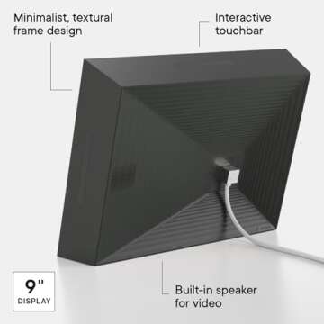 Aura Mason WiFi Digital Picture Frame | Wirecutter's Best Digital Frame for Gifting | Send Photos from Your Phone | Quick, Easy Setup in Aura App | Free Unlimited Storage | Black