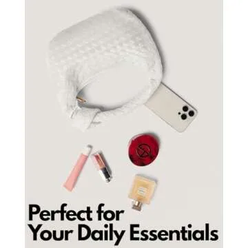 Woven Purse - Woven Bags for Women - Leather Hobo Handbags - Fashion Knotted Small Top Handle Clutch - Soft Vegan Leather (White, Small)