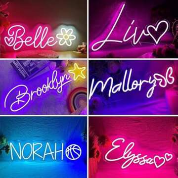 Custom Neon Signs,HancraStore Personalized Dimmable LED Neon Signs for Wall Decor, Customizable Neon Name Sign for Wedding Birthday, Party,Bedroom,Bar Company Logo, Christmas Gifts