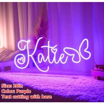 Custom Neon Signs,HancraStore Personalized Dimmable LED Neon Signs for Wall Decor, Customizable Neon Name Sign for Wedding Birthday, Party,Bedroom,Bar Company Logo, Christmas Gifts