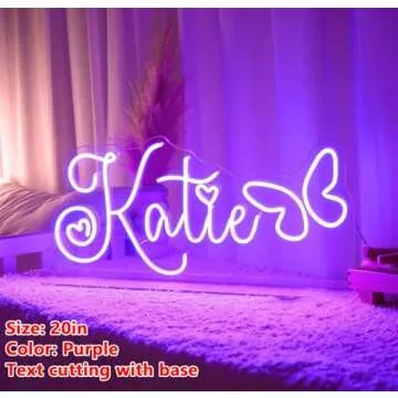 Custom Neon Signs,HancraStore Personalized Dimmable LED Neon Signs for Wall Decor, Customizable Neon Name Sign for Wedding Birthday, Party,Bedroom,Bar Company Logo, Christmas Gifts