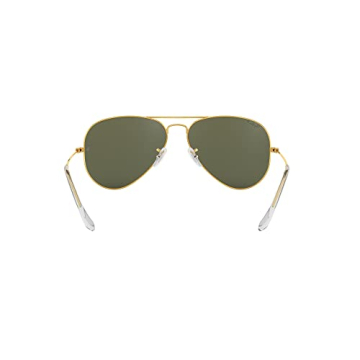 Ray-Ban RB3025 Classic Aviator Sunglasses, Gold/Green Polarized, 58 mm