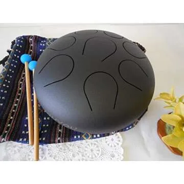 WuYou 10inch Steel Tongue Drum - Handpan for Meditation, Yoga & Healing Sound