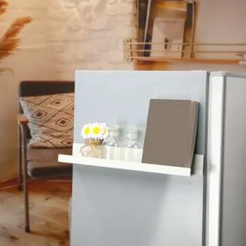 Lincia 2 Pcs Magnetic Book Shelf for Whiteboard Magnetic Shelf Metal Floating Book Shelves Magnetic Book Display Shelf Magnetic Book Shelf for Teacher Office(17 x 2.4 x 2 Inch,White)