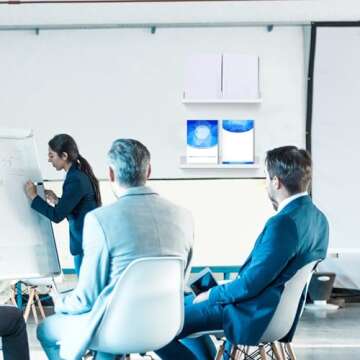 Lincia 2 Pcs Magnetic Book Shelf for Whiteboard Magnetic Shelf Metal Floating Book Shelves Magnetic Book Display Shelf Magnetic Book Shelf for Teacher Office(17 x 2.4 x 2 Inch,White)