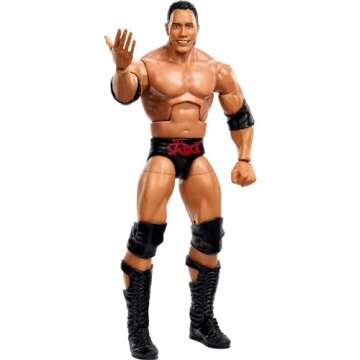 Mattel WWE The Rock Elite Collection Action Figure, Deluxe Articulation & Life-like Detail with Iconic Accessories, 6-inch