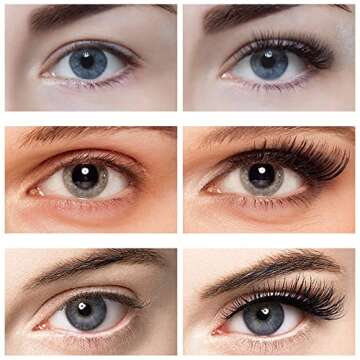 SQYlashes Glueless Lashes, Adhesive Lashes no Glue, Stick on Lashes, Self Adhesive Eyelashes Natural...