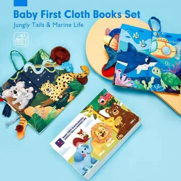 Hahaland Baby Crinkle Soft Books Set for Infants