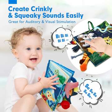 Hahaland Baby Crinkle Soft Books Set for Infants