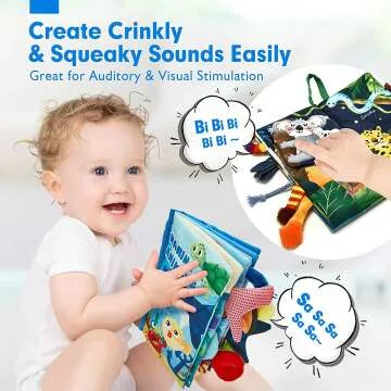 Hahaland Baby Crinkle Soft Books Set for Infants