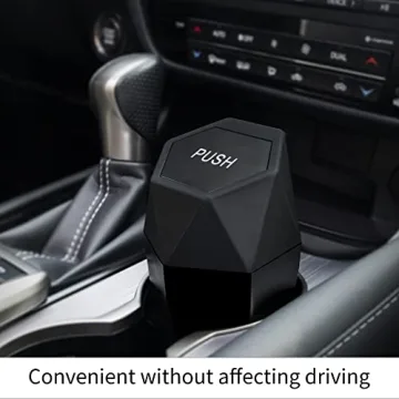 JUSTTOP Portable Car Trash Can with Lid - Stylish & Easy