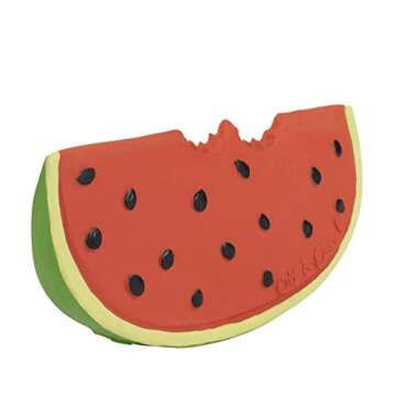 Oli & Carol Natural Rubber Teether - Fruit Shaped Teething Toy for Babies 0-12 Months | Baby Teethin...