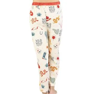 Lazy One Pajamas for Women, Cute Pajama Pants and Top Separates, Wild Wild Rest, Western