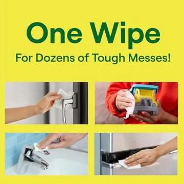 Seventh Generation Multi Surface Wipes All Purpose Cleaning Lemon Zest scent with 100% Essential Oils and Botanical Ingredients 70 count, Pack of 6