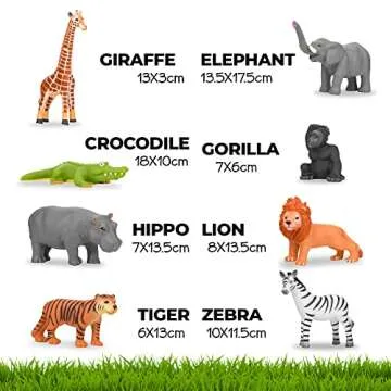 Learning Minds Jumbo Safari Animal Figures for Kids