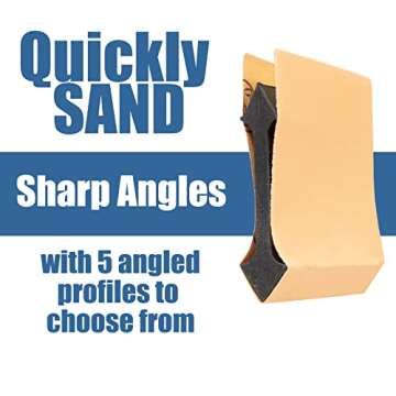 Fulton 11 Piece 21 Profile Contour and Angle Sanding Grip Pack for Sanding Inside and Outside Angles Beads Corners Flutes Sign Lettering Ceramics Molding Plastic Auto Body Marine Wood & Around Home