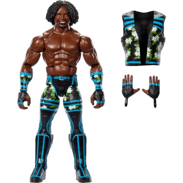 Mattel WWE Elite Action Figure & Accessories, 6-inch Collectible Xavier Woods with 25 Articulation P...