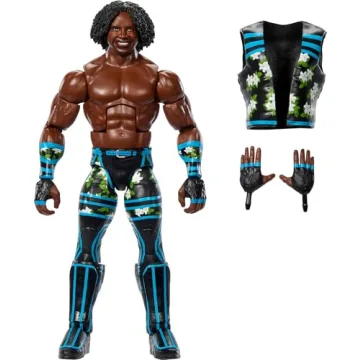 Mattel WWE Elite Action Figure & Accessories, 6-inch Collectible Xavier Woods with 25 Articulation P...