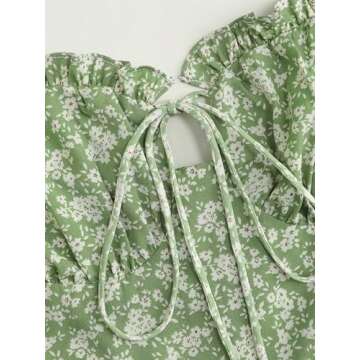 CIDER Santorini Beach Vacation Ditsy Floral Mini Dress