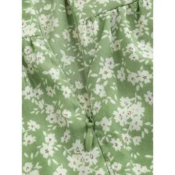 CIDER Santorini Beach Vacation Ditsy Floral Mini Dress