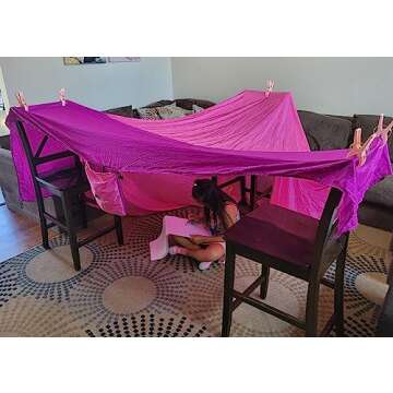 Pickle & Olive Kids Fort Building Kit - Large Blanket & Clips
