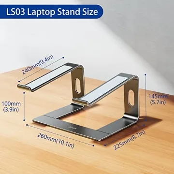 BESIGN LS03 Aluminum Laptop Stand for Ergonomic Comfort