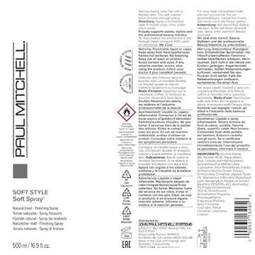 Paul Mitchell Soft Spray, Natural Hold, Touchable Finish Hairspray, For All Hair Types, 16.9 fl. oz.