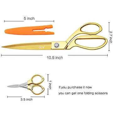Gold Professional Sewing Scissors - Durable & Elegant