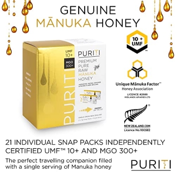 Premium Puriti Manuka Honey Snaps - Convenient & Healthy!