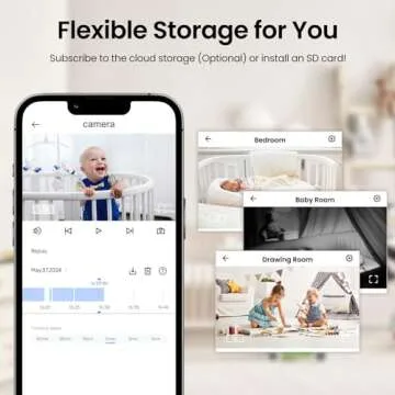 Cinnado 5MP Security Camera Indoor-5G/2.4G Dual WiFi Cameras for Home Security with Audio and Video Ideal for Pet/Nanny/Baby Monitor, 360 Auto Tracking, SD/Cloud Storage, Support Alexa/Google Home, D1