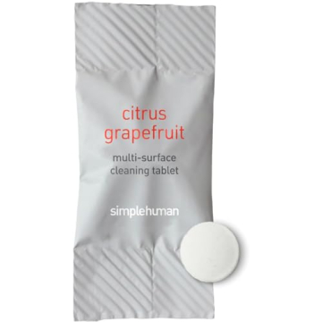 simplehuman Multi-Surface Cleaning Tablets, Eco-Friendly, Safe Around Kids & Pets, Citrus Grapefruit Scent, 12 Pack Tablets (Makes 72 oz of Spray Cleaner)