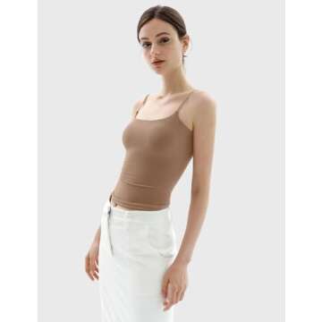 Chic & Comfortable PUMIEY Women's Square Neck Tank Top